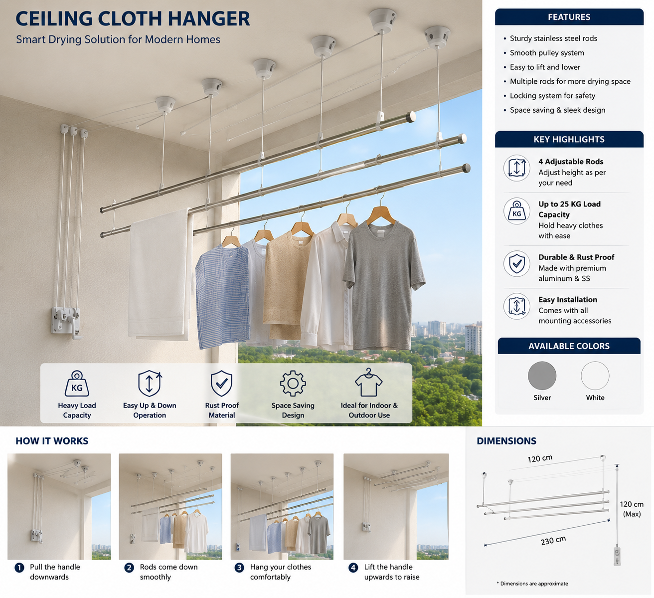 Ceiling Cloth Hanger