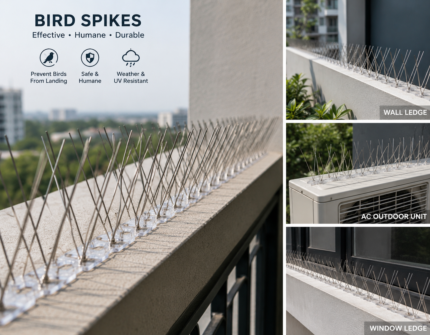 Bird Spikes Installations