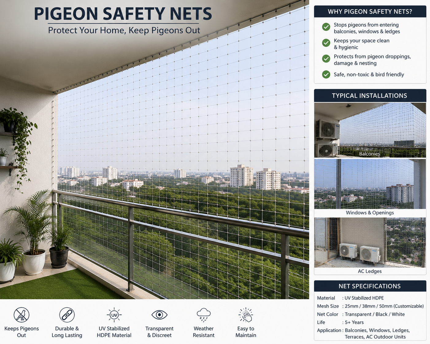 Pigeon Safety Nets